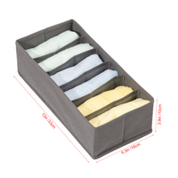 Lot de 4 compartiments de séparation de tiroirs pliables gris, organisateur de placard, sous-vêtements, organisateurs de placard, sous-lit