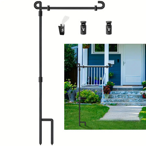 Supporto per asta per bandiera da giardino Premium per tutte le stagioni bandiere in metallo verniciato resistente alle intemperie - Product Image 4