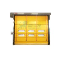 Volet roulant électrique en PVC à grande vitesse soulevant la porte industrielle à induction automatique à empilage rapide finie pour la construction d'usine