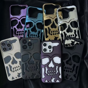 2026 Nieuwe Aanwinst Skelet Schedel TPU hoesje voor iPhone 17 16 Pro Max Luxe 3D Holle Cover voor iPhone 15 Plus 14 13 12 11 - Product Image 1
