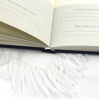Carnet A5 rose en gros, couverture rigide, broderie lin, journal personnalisé, livre en tissu cuir, papier, cadeau personnalisé