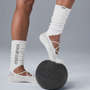 Women's Anti-Slip <strong>Long</strong> Scrunch Slipper Casual Grip Pilates <strong>Socks</strong> for Workout Yoga in Spring/Summer Sports <strong>Socks</strong> - Product Image 2