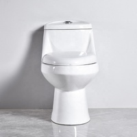 WC monobloc ORTONBATH de style sud-américain, confortable, avec chasse d'eau siphonique à jet, siphon en S, 300 mm, réservoir de toilette, WC couplé