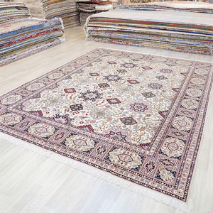 Alfombras Turcas Lavables de 9x12 pies, Alfombras de Oración Modernas Afganas <span class=keywords><strong>Qum</strong></span>, Precios de Alfombras de Seda y Algodón Hechas a Mano - Product Image 3