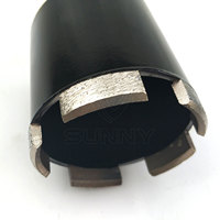 Foret diamanté à segment turbo de 65 mm pour le perçage à sec du granit, du quartz, du béton et des armatures, outils de forage de puits d'eau