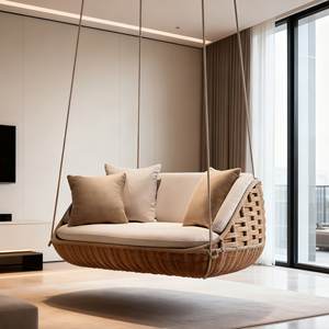 गर्म बिक्री आधुनिक डिजाइन आउटडोर उद्यान फर्नीचर एल्यूमीनियम मिश्र धातु संरचना रतन दिन बिस्तर लटकी स्विंग बिस्तर सोफे - Product Image 1