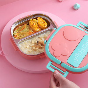 Boîte alimentaire portable chauffable, étanche, écologique, en plastique et acier inoxydable, 1-3L, pour bébé et enfant - Product Image 2