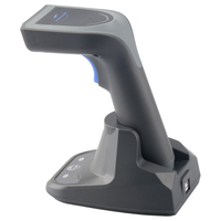 Lector de Códigos de Barras Inalámbrico Xkancode de Alta Resolución 2.4G BT 1D con Base de Carga, Escáner de Códigos de Barras Inalámbrico CCD 1D