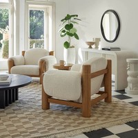 Fauteuil paresseux en polaire mouton style Wabi-Sabi pour salon et balcon, chaise de loisirs design nordique pour salles d'exposition