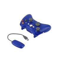 Manette de jeu sans fil 2,4 G avec récepteur PC pour Xbox 360 dotée d'un moteur de vibration