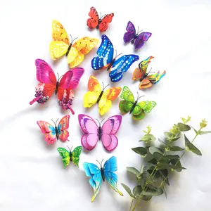 彩色12单层蝴蝶3d立体冰箱磁铁