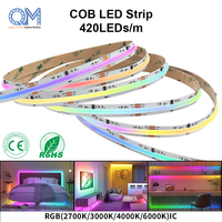 Tira de LED COB RGBIC WS2811 de 12V 24V con Efecto de Persecución, 720 LED, 10mm 12mm, Direccionable Digitalmente, Color Mágico Inteligente
