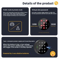 App TTLock per Serratura Intelligente con Carta NFC, Cloud e Scheda di Memoria, Tastierino Digitale RFID per Cassetti e Porte Doppie