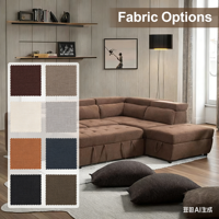 Canapé d'angle moderne de luxe Frank Furniture - Ensemble de canapés en tissu haut de gamme pour salons contemporains