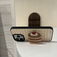 Coques de téléphone antichoc en PC avec support anneau en forme de fruit à motif écossais pour iPhone 13/16/17 Pro Max
