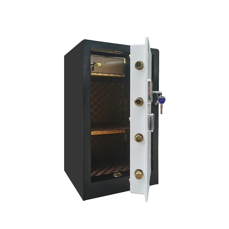 Caja de Seguridad mecánica de Metal para uso en el hogar, caja de acero a prueba de fuego inteligente