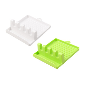 Estante para tapas de ollas de cocina, estante para espátulas domésticas, estante de almacenamiento multifuncional de plástico para utensilios de cocina y cucharones para sopa. - Product Image 5