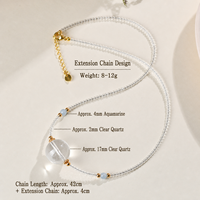 Fournisseur d'usine Nouveau style tendance Colliers géométriques en perles et pierres de cristal pour femmes avec fermoir mousqueton - Cadeau de fête tendance