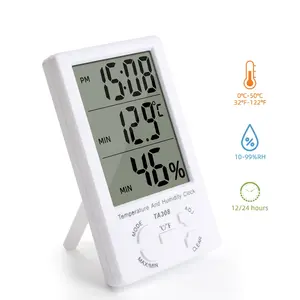 Hedao TA308 Đồng Hồ Đo Độ Ẩm Nhiệt Độ Phòng Ngủ Màn Hình Lớn Màn Hình LCD Nhiệt Kế Đo Độ Ẩm Đồng Hồ Theo Dõi