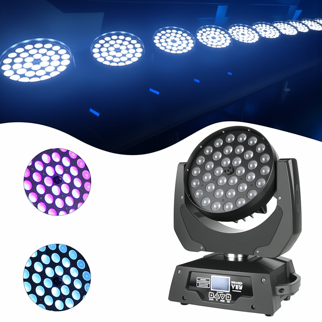 Grace 36*18W RgbwaUv 6in1 Wash Zoom LED Moving Head Disco Club Stage Lights