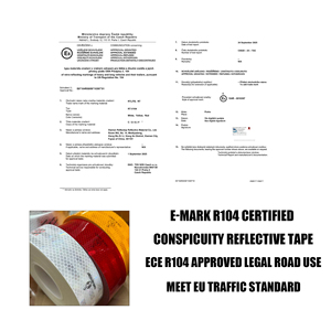Bande réfléchissante E-Mark ECE 104R pour remorques, 2 pouces, résistante aux UV, haute visibilité, pour trains routiers - Product Image 2