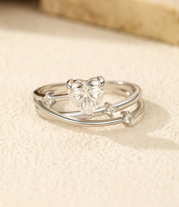 S925 Silver Dainty Heart <b>CZ</b> Promise <b>Ring</b> for Women Heart Cut Diamond Engagement <b>Ring</b> Prong Setting Romantic Women's Fine Jewelry - Product Image 6