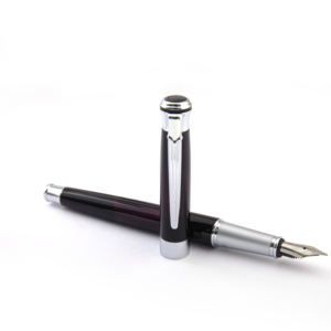 Набор металлических ручек (фонтанная и роллерная) оптом, с гравировкой логотипа на заказ, для руководителей, роскошные корпоративные подарочные наборы с футляром - Product Image 1