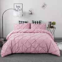 Ensemble de literie de luxe en microfibre, design torsadé à la mode, housse de couette, taie d'oreiller, drap de lit 100% Polyester