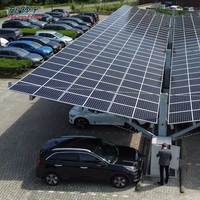 Sistema di Tettoie Solari per Auto, Struttura in Acciaio per Parcheggi Solari, Fornitura Diretta dalla Fabbrica per Costruzioni Fotovoltaiche Commerciali EPC