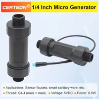 Micro générateur hydroélectrique 5V 0,5W Mini turbine eau G1/4 pour capteur robinet douche alimentation Générateur débit eau