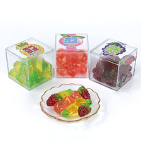 Bonbons gélifiés en forme de boule 3D, sac en plastique transparent, fabrication directe d'usine, étiquette privée OEM, emballage personnalisé, vente en gros, importateur