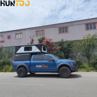 Tente de camion Huntoo à installation simple pour benne de camion de 6,5 à 8 pieds, tente de camping double couche imperméable pour pick-up