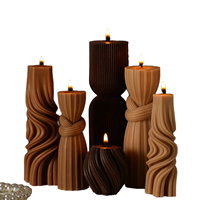 Bougie artisanale en cire de soja parfumée, changeante de couleur - Plusieurs couleurs pour la décoration de la maison à Halloween et Noël
