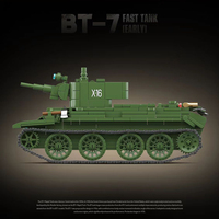675 + pièces chars de cavalerie Bt-7 soviétique véhicule blindé infanterie moyenne réservoir rapide avec soldats figurines arme blocs de construction ensembles