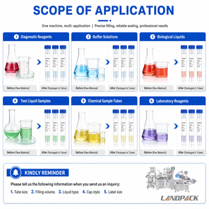 Máquina de Llenado de Tubos para Muestras de 3ml y 10ml: Virus Sanguíneos, Cosméticos, Tintas, Perfumes, Productos para el Cuidado de la Piel, Reactivos de Diagnóstico IVD - Product Image 3