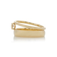 Bague Hailey Style en or jaune massif 14 carats avec diamant de laboratoire de 1 carat, bijou sculptural minimaliste de style mid-century, héritage de joaillerie fine pour femme
