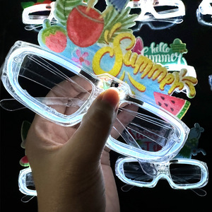 Gafas Luminosas Estilo <span class=keywords><strong>Hawaiano</strong></span>, Gafas Brillantes, Lentes de Fiesta Portátiles y Elegantes para Decoraciones de Disfraces de Cumpleaños en la Playa de Verano - Product Image 2