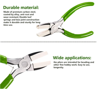 Ensemble d'outils de fabrication de bijoux 2 pièces avec pinces 6 en 1 et pinces à cintrer les fils pour la création de perles, la mise en boucle, la mise en forme, les travaux manuels de bricolage