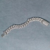 Bracelet à breloques en moissanite de haute qualité, en argent sterling, taille radiant, luxueux et étincelant, cadeau de mariage, bijoux unisexe