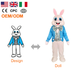 वयस्क यूनिसेक्स ईस्टर बुनी कॉस्ट्यूम सूट मजाकिया खरगोश कार्टून हेलोलीन पोशाक कार्निवल पार्टी के लिए चलने कोस्प्ले - Product Image 1