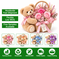 Bouquet de roses éternelles préservées, longue durée (3-5 ans), cadeau floral pour la Fête des Mères, le Nouvel An, la Saint-Valentin - Vente en gros