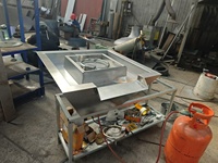 Exklusives Design Fern zündung Gas Kamin Pool Dekorative Edelstahl Gas Rechteckige Wasser Feuerstelle