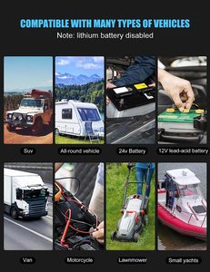 เครื่องชาร์จแบตเตอรี่รถจักรยานยนต์4A 12V 8A 24V สำหรับรถบรรทุก agm พร้อมโหมดการซ่อมเครื่องชาร์จ122408D จาก foxsur - Product Image 6