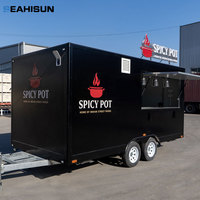 Camion de restauration personnalisé de 16 pieds, remorque alimentaire aux normes américaines, chariot mobile sur roues, station alimentaire, chariot mobile pour hot-dogs, snacks et glaces