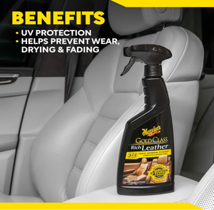 Limpiador y Acondicionador de Cuero Meguiar's Gold Class Rich 3 en 1 en Aerosol, No Grasoso, Protección UV Avanzada, Protección de Pintura, Brillo para Autos - Product Image 6