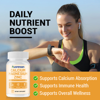 Ausreson OEM Complément de Calcium, Magnésium et Zinc en Capsules – Favorise l'Absorption du Calcium et la Santé Immunitaire