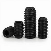 Vis sans tête hexagonale moletée à pointe conique en acier au carbone noir oxydé DIN916K, classe 10.9 et 12.9, système de mesure métrique