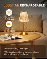Lampe de chevet romantique dorée, élégante, pour chambre à coucher, décoration chaleureuse, rechargeable par USB, écologique, réglable, à intensité variable, petite lampe LED en métal