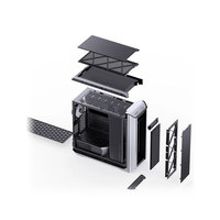 Boîtier d'ordinateur de jeu de haute qualité Jonsbo D500 Full Tower en acier avec panneau latéral en verre, ports USB avant, compatible Micro ATX/ITX/M-ATX/ATX/E-ATX
