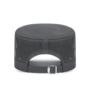 Sports Cap <b>Flat</b> Cap Breathable Mesh Sun Protection Outdoor Fishing <b>Hat</b> Dark Gray - Product Image 2